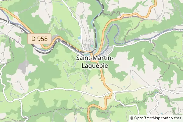 Mapa Saint Martin Laguepie