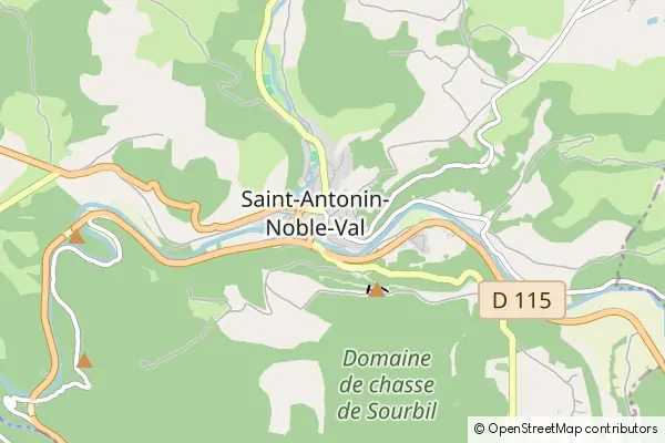 Mapa Saint-Antonin Noble Val