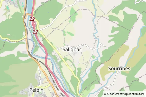 Mapa Salignac