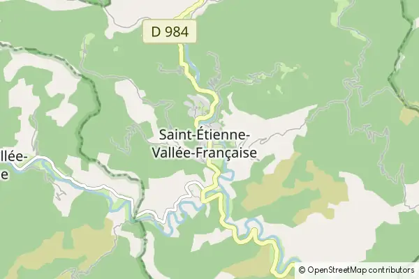 Mapa Saint-Étienne-Vallée-Française