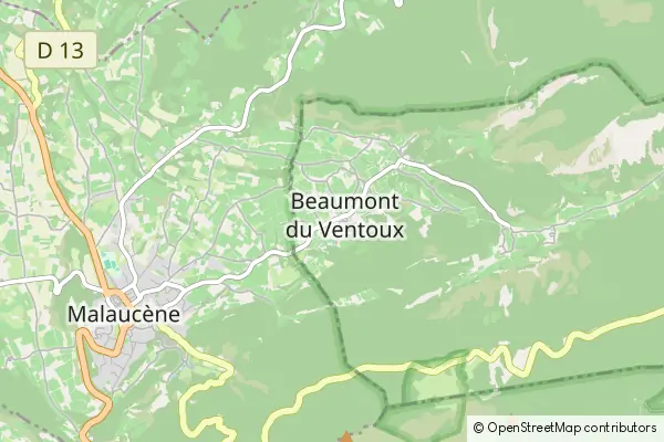 Mapa Beaumont-du-Ventoux