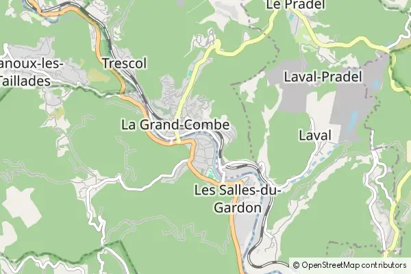 Mapa Les Salles-du-Gardon