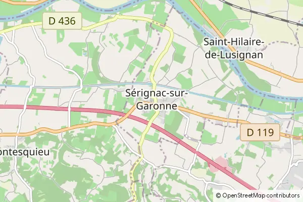 Mapa Sérignac-sur-Garonne