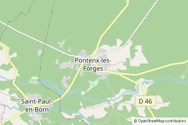 Mapa Pontenx-les-Forges
