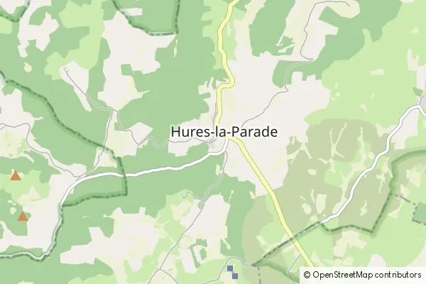 Mapa Hures-la-Parade