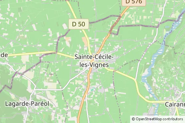 Mapa Sainte-Cécile-les-Vignes