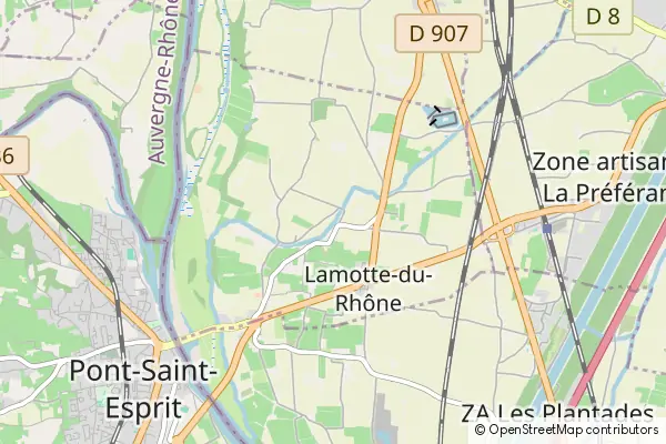 Mapa Lamotte-du-Rhône