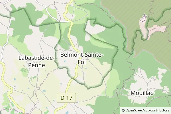 Mapa Belmont-Sainte-Foi