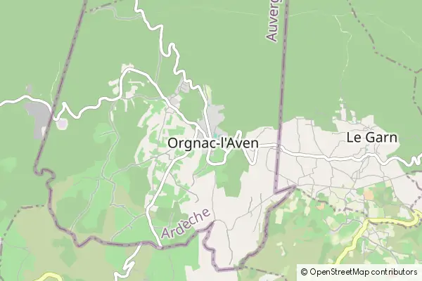 Mapa Orgnac-l'Aven