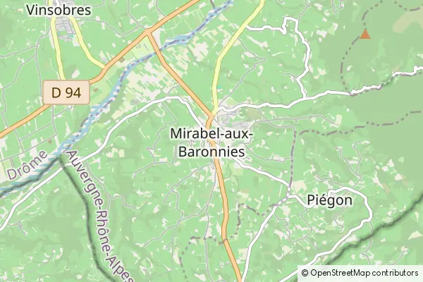 Mapa Mirabel-aux-Baronnies