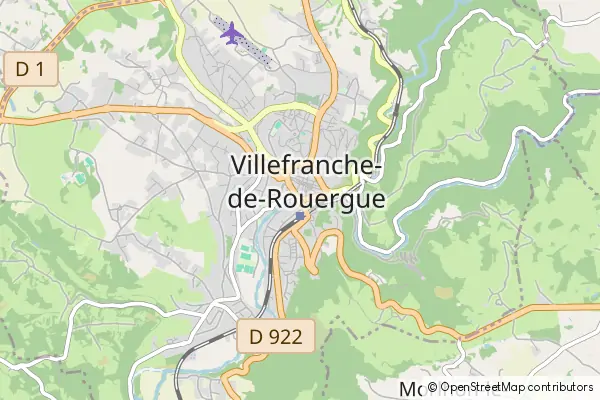 Mapa Villefranche-de-Rouergue