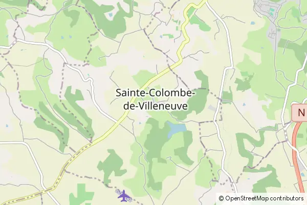 Mapa Sainte-Colombe-de-Villeneuve