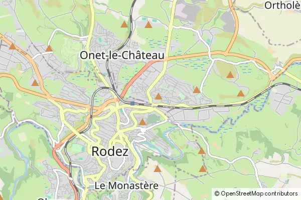 Mapa Onet-le-Château