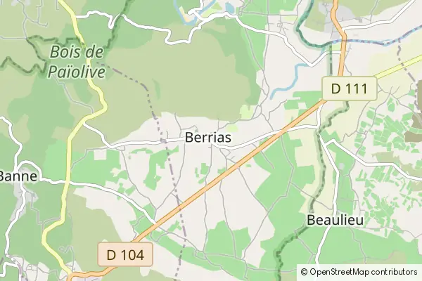 Mapa Berrias et Castejau