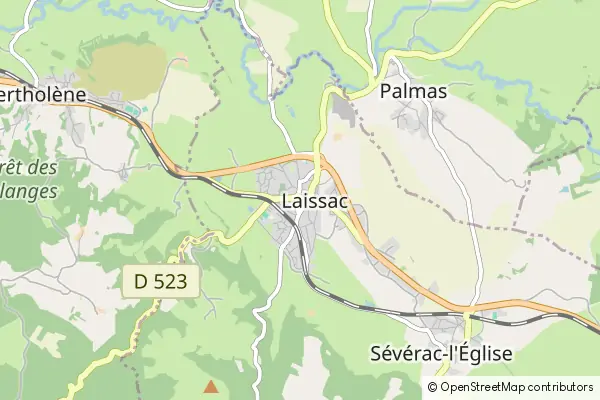 Mapa Laissac - Severac l'Eglise