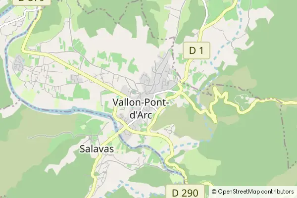 Mapa Vallon-Pont-d'Arc