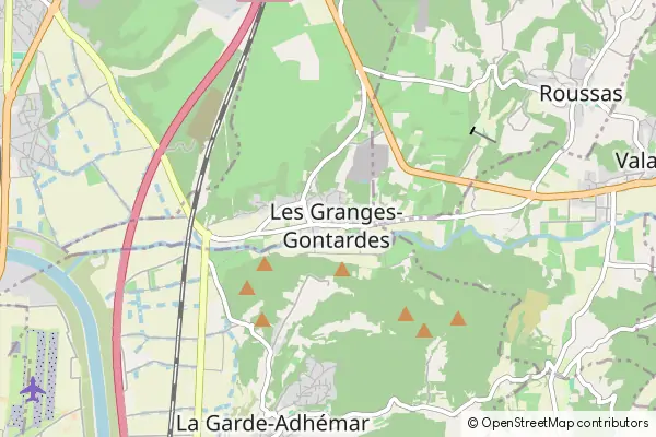 Mapa Les Granges-Gontardes