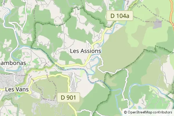 Mapa Les Assions