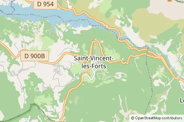 Mapa St Vincent les Forts