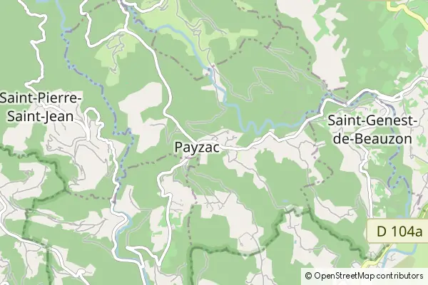 Mapa Payzac