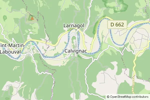 Mapa Calvignac