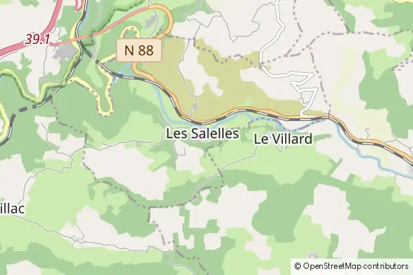 Mapa Les Salelles