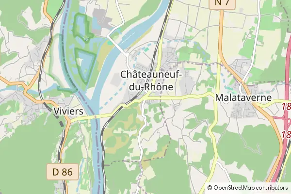 Mapa Châteauneuf-du-Rhône