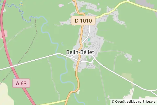 Mapa Belin-Béliet