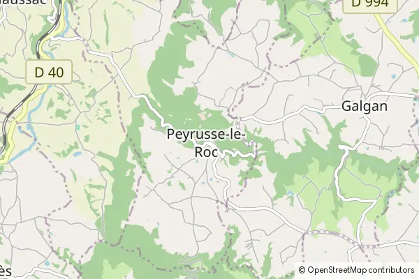 Mapa Peyrusse-le-Roc