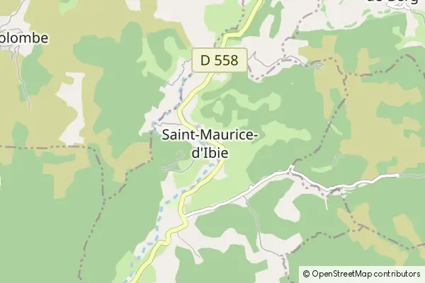 Mapa Saint-Maurice-d'Ibie