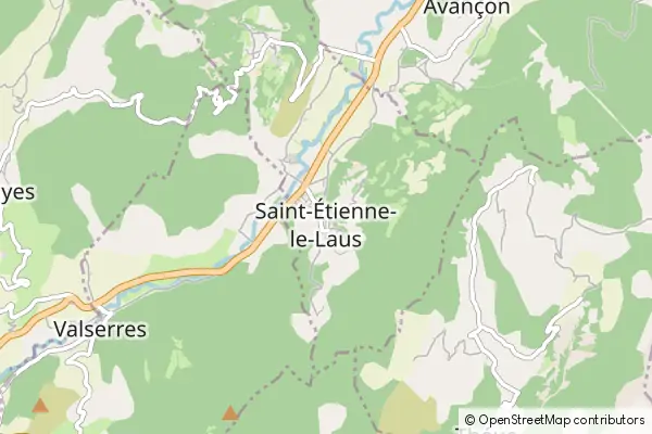 Mapa Saint-Etienne-le Laus