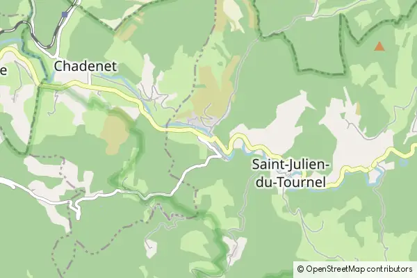 Mapa Bagnols-les-Bains