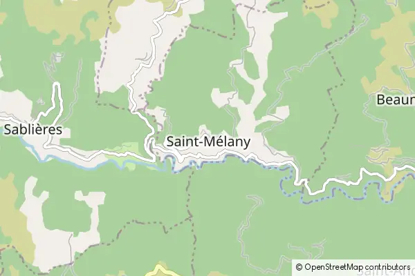 Mapa Saint-Mélany