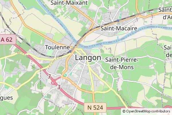 Mapa Langon