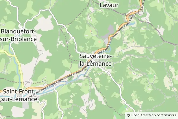 Mapa Sauveterre-la-Lémance