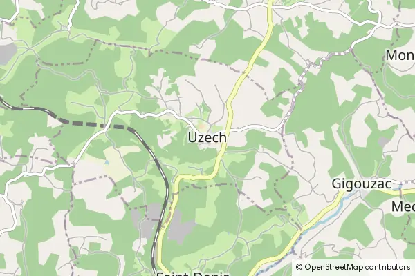 Mapa Uzech