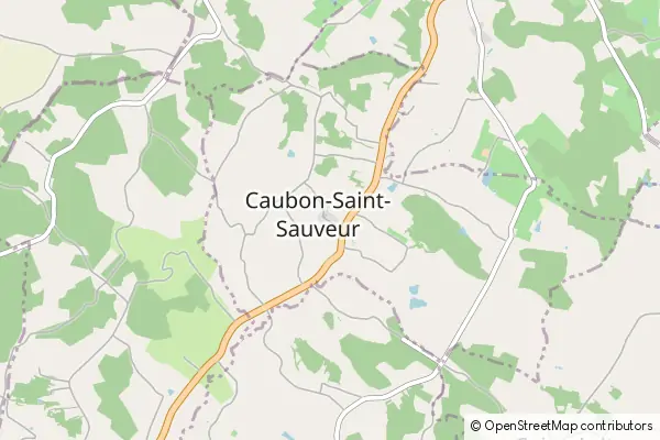 Mapa Caubon-Saint-Sauveur