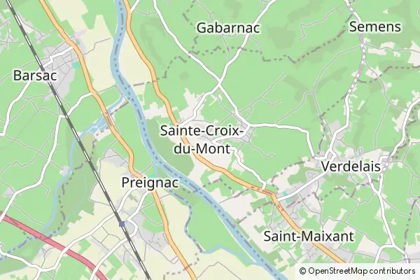 Mapa Sainte-Croix-du-Mont