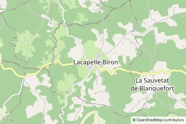 Mapa Lacapelle-Biron