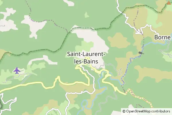 Mapa Saint-Laurent-les-Bains