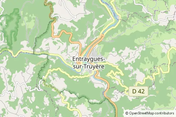 Mapa Entraygues-sur-Truyère