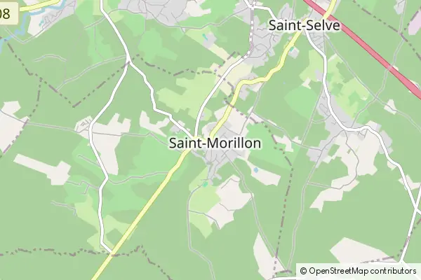 Mapa Saint-Morillon