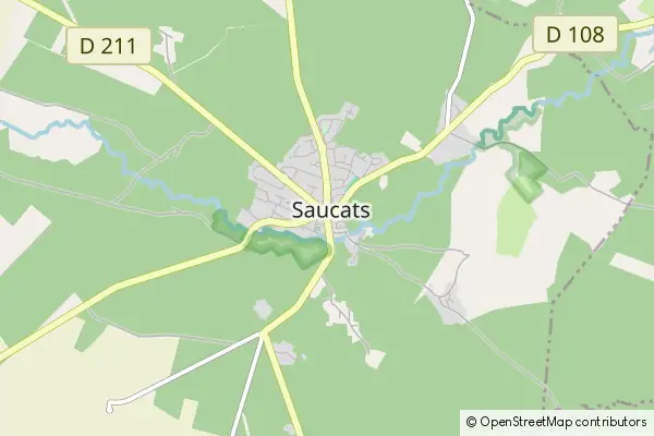 Mapa Saucats