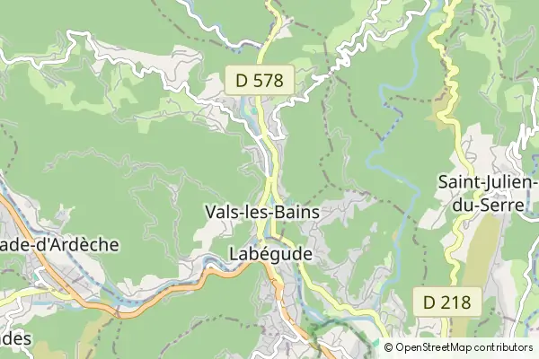 Mapa Vals-les-Bains