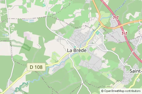 Mapa La Brède