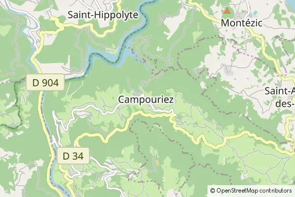 Mapa Campouriez