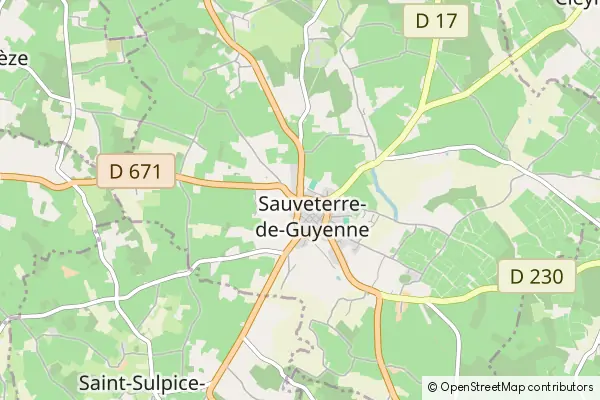 Mapa Sauveterre-de-Guyenne