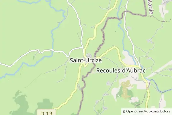 Mapa Saint-Urcize