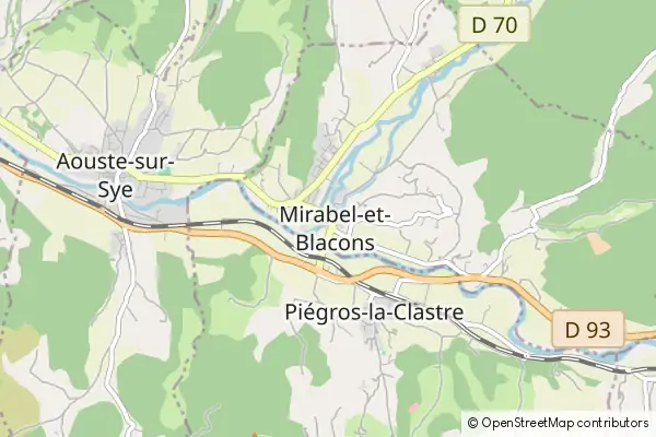 Mapa Mirabel-et-Blacons