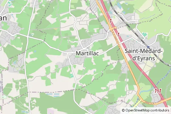 Mapa Martillac